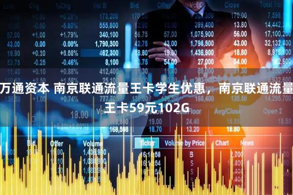 万通资本 南京联通流量王卡学生优惠，南京联通流量王卡59元102G